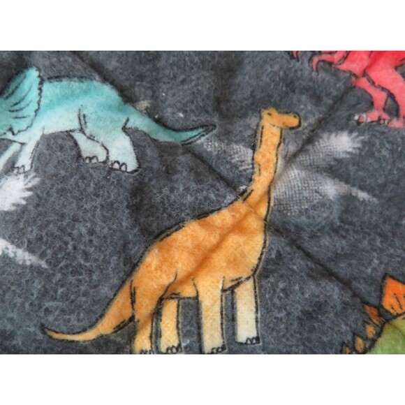 Flannel Rag Quilt With Batting, 41 x 35, Dinosaur Rag Quilt Throw - Picture 7 of 10